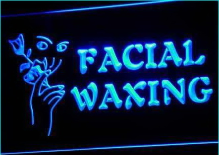 OPEN Facial Waxing Shop Displays Neon Light Sign